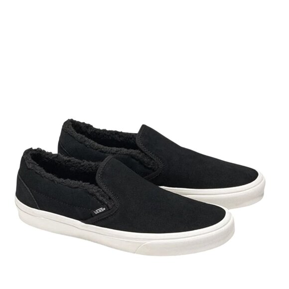 Vans Sherpa Classic Slip-on Skate Sneaker Shoes Black NWOB Mens SZ 8 Wmns SA 9.5 - Picture 1 of 9